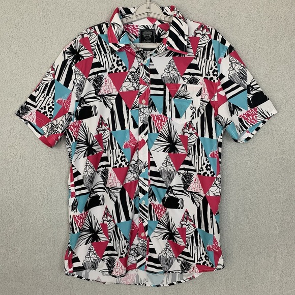 Bleeker & Mercer Other - Bleeker & Mercer Shirt Men's XL Short Sleeve Multicolor Abstract Geometric Artsy